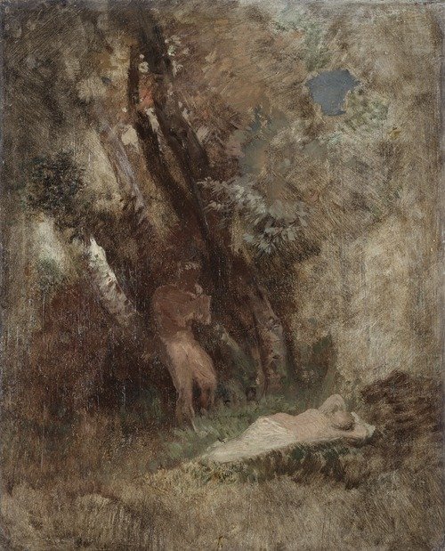Faun and Nymph in the Woods (ca. 1859)