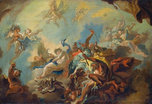 The Four Elements, Preparatory Study for a Painted Ceiling (ca 1750-1752)