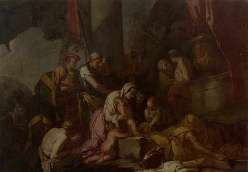 Liriope bringing Narcissus before Tiresias