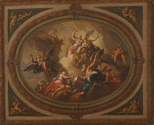 Sketch for an oval ceiling (ca. 1705)