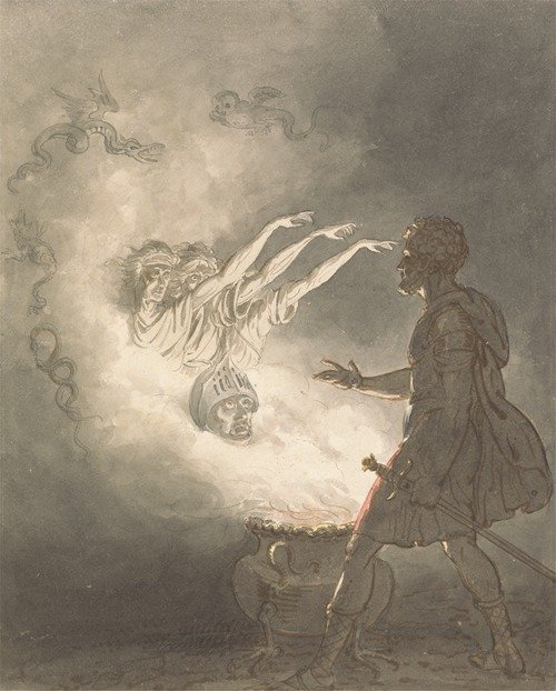 Macbeth and the Apparition of the Armed Head (ca. 1820)