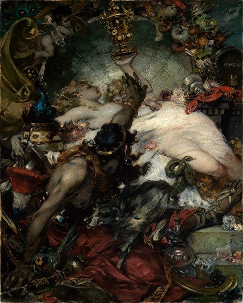 Parodie auf Ferdinand Kellers Gemälde ‘Der Türkenlouis’ (1807)