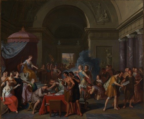 Aeneas kommt zu Königin Dido (ca 1710-1715)