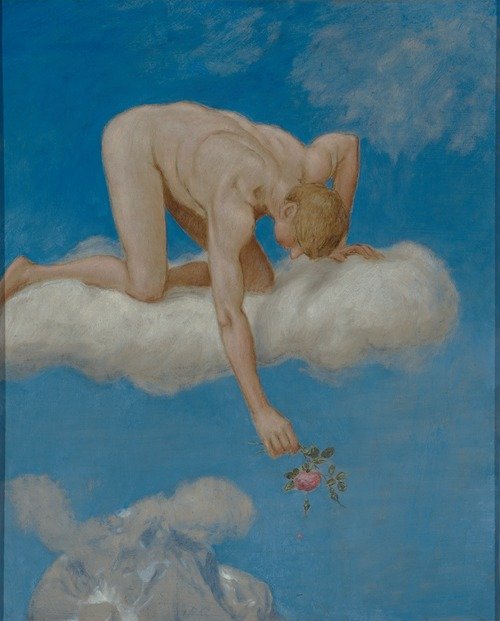 Juni (Jüngling mit Rose) (1906)