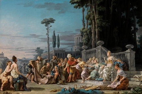 Achilles is recognized among the daughters of Lycomedes (1763)