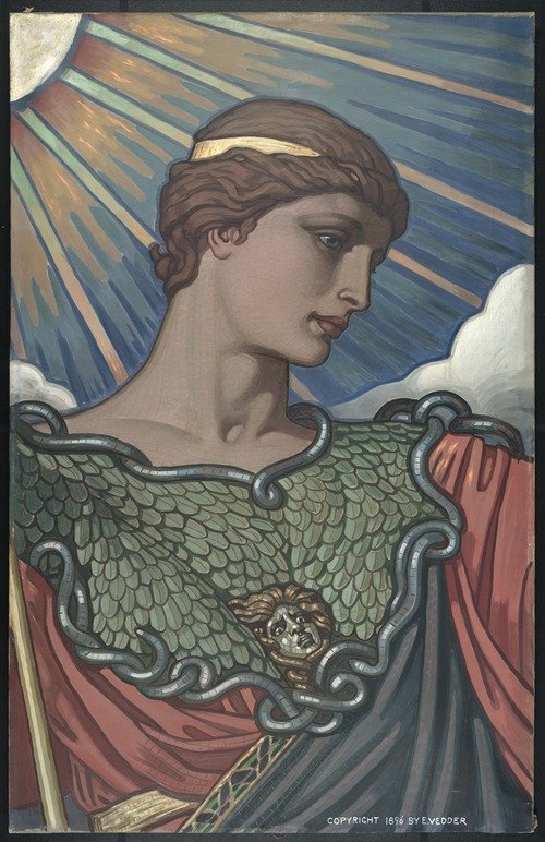 Head of Minerva (1896) — Elihu Vedder