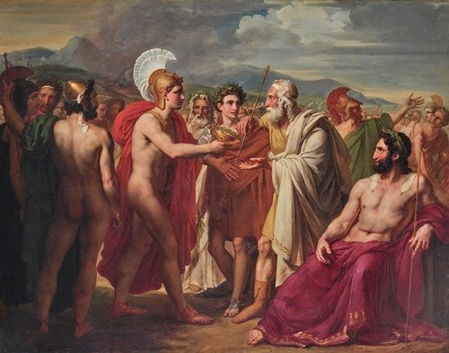 Achilles Presenting The Prize Of Wisdom To Nestor