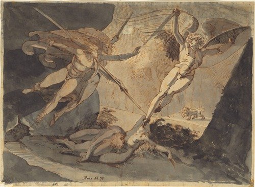 Satan Starts from the Touch of Ithuriel’s Spear (1776)