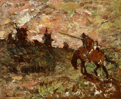 Don Quixote tilting at the windmills