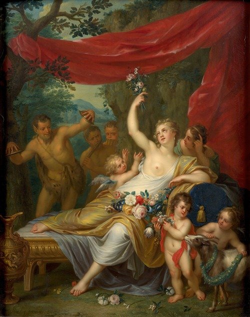 Venus surprised by three musical satyrs (1736)