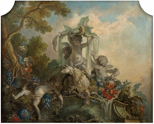 Cupids with a sheep