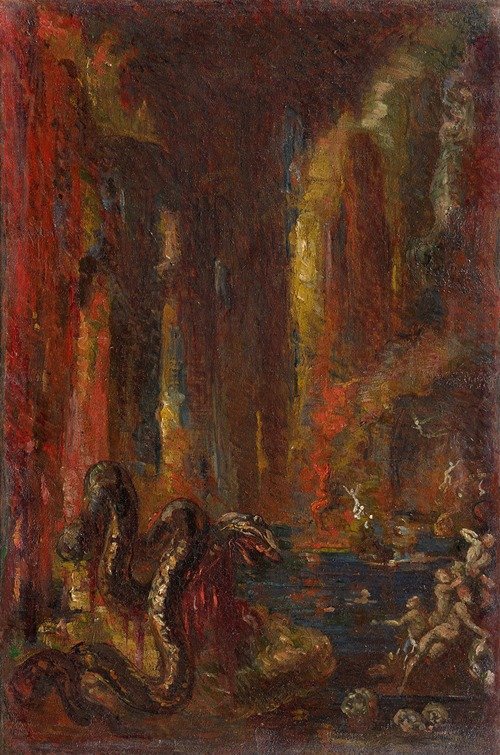 The Head and Tail of the Serpent, after Gustave Moreau (1866)