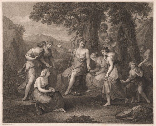 Bacchus amidst Solitary Rocks teaching the Nymphs to make Verses (1801)