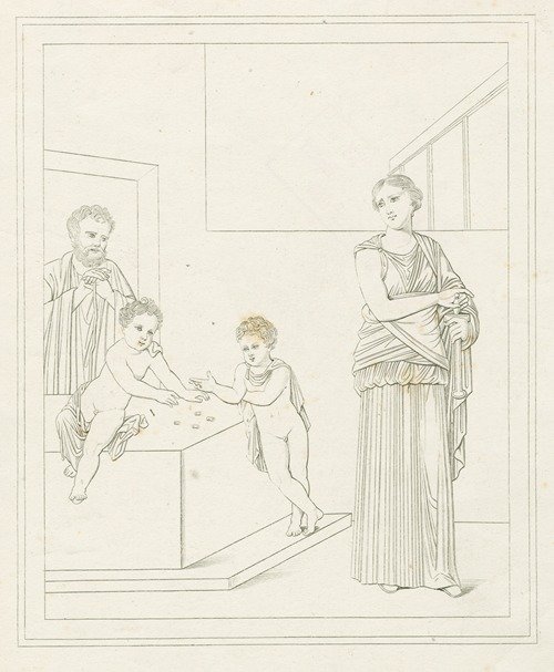 Medea musing on the murder of her children, from Pompeii (1869 - 1870) — Anonymous
