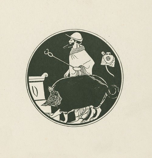 Mercury with a dog disguised as a pig (1894)