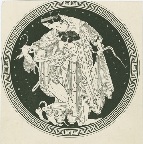 Peleus tries to subdue the Nereid Thetis (1894)