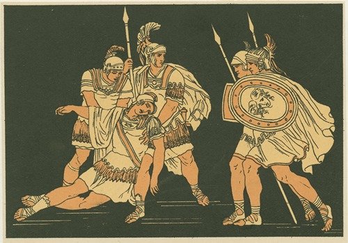 Aeneas and the body of Lausus (1878)