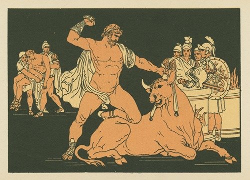 Entellus killing the bull (1878)