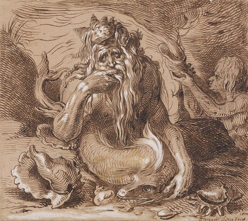 A Triton holding a Fish (1700)