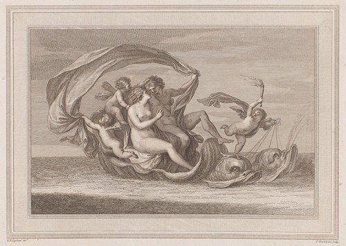 Neptune And Galatea Riding In A Shell, Driven By Dolphins (1787)