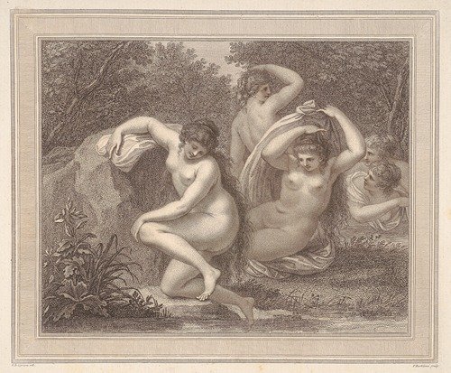 Nymphs And Diana Bathing (1787)