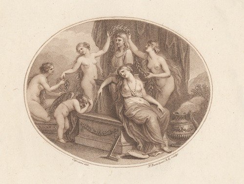 The Graces Crowning the Bust of Raphael (1787) — Giovanni Battista Cipriani