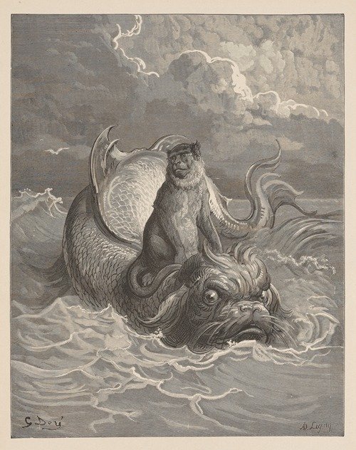 The Monkey and the Dolphin (1867)