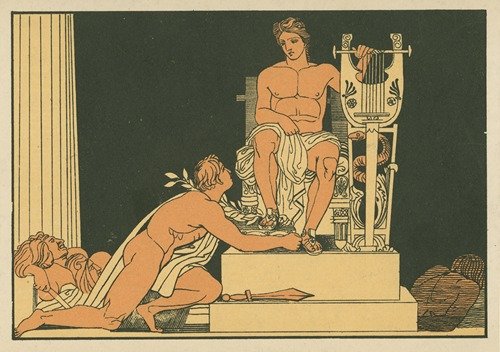 Orestes suppliant to Apollo (1879) — John Flaxman
