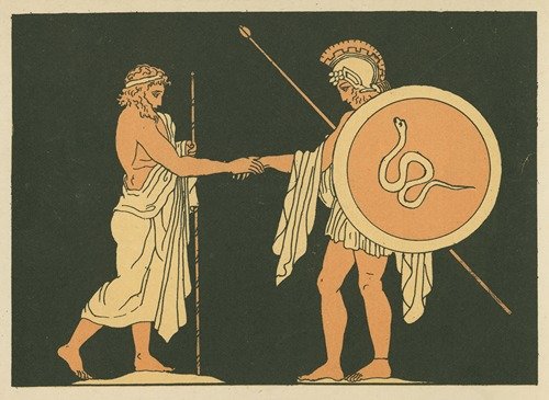 Pelias sending forth Jason (1879) — John Flaxman