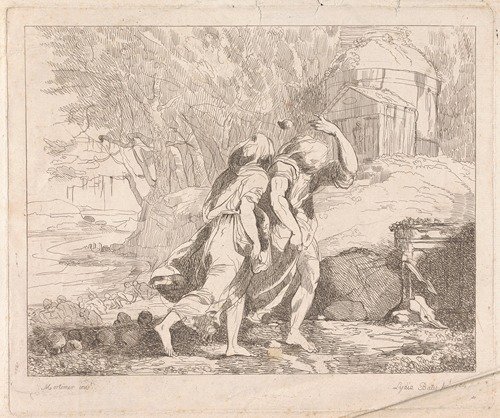 Deucalion and Pyrrha after the Flood