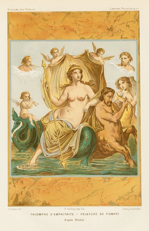 Triomphe d’Amphitrite–Peinture de Pompéi (1880)