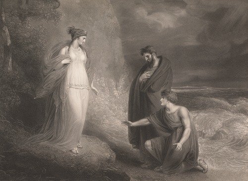 Telemachus and Mentor Discovered by Calypso (1810)