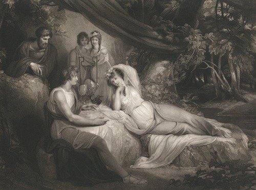 Telemachus relating his Adventures to Calypso (1810)