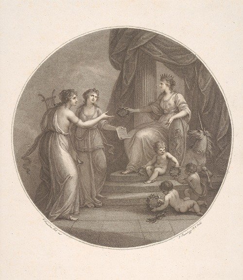 Britannia Rewarding Music and Literature (1792)