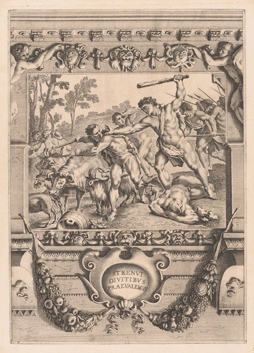 Remus fights the thieves who steal his flock (1659)