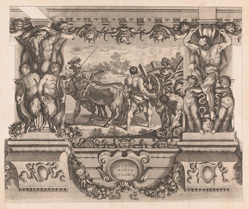 Romulus marks the perimeter of Rome (1659)