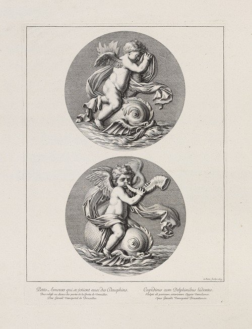 Little Cupids playing with dolphins (1673)