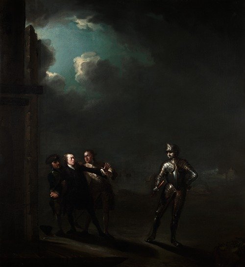 William Powell as Hamlet encountering the Ghost (1768-1769)