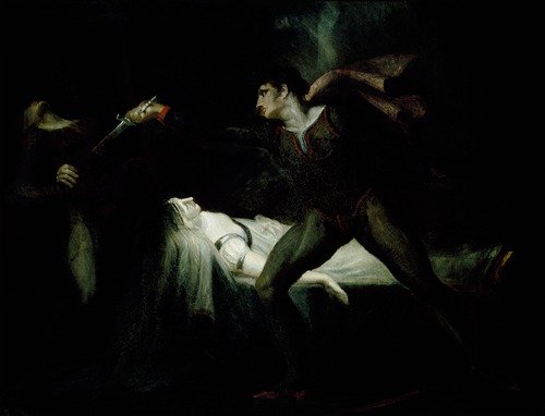 Romeo stabs Paris at the bier of Juliet (1809)