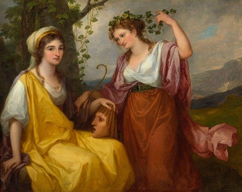 Domenica Morghen née Volpato (1760–1811) and Maddalena Volpato née Riggi (1765–1825) as the Muses of Tragedy and Comedy (1791)