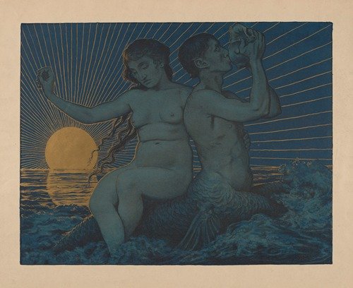 Triton and Nereid (1895) — Hans Thoma