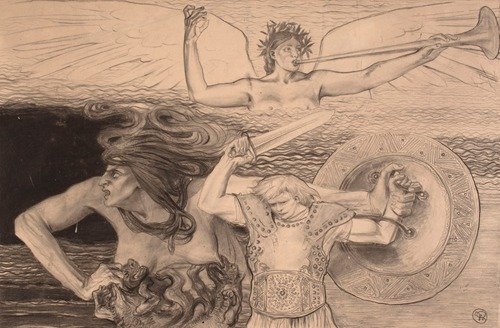 Achilles is angry, illustration to Homer’s ‘Iliad’ (1896)