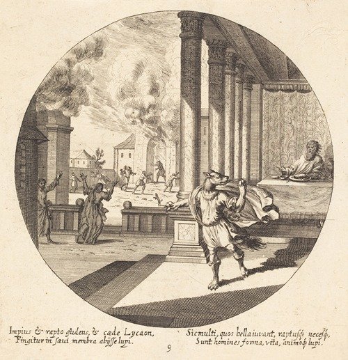 Jove Turns Lycaon into a Wolf (1665)