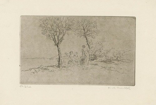Centaure et nymphe devant la mer