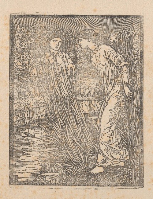 Psyche and the reed nymph (1865)