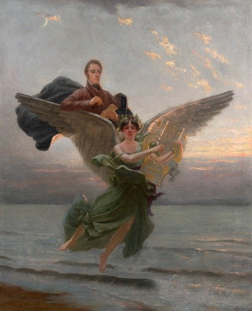 The poet and the muse, from Lamartine