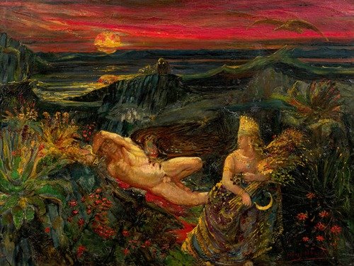 Medea picks the flowers born of the blood of Prometheus
