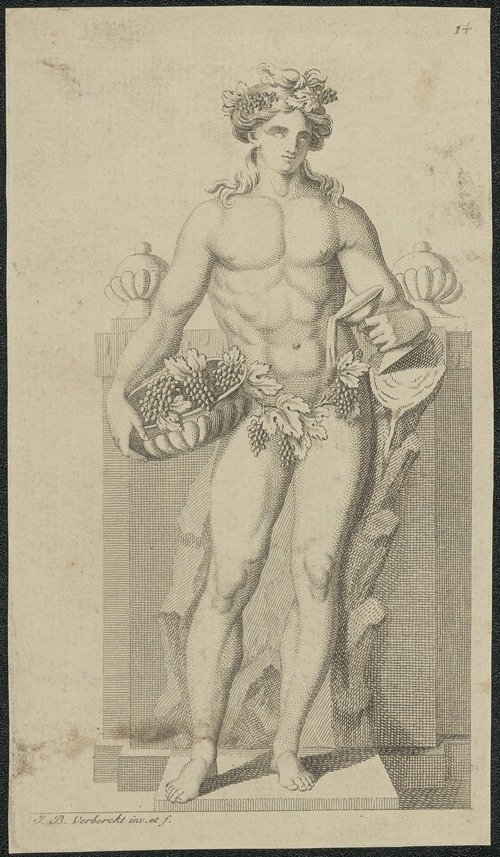 Bacchus met druivenmand in de hand (1755-1772)