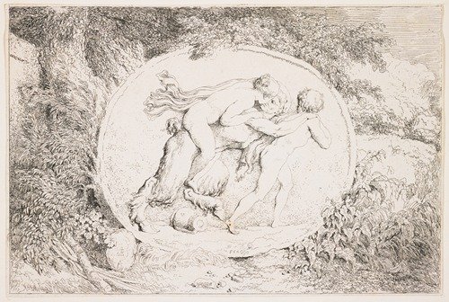 Nymph Astride a Satyr (1763) — Jean-Honoré Fragonard