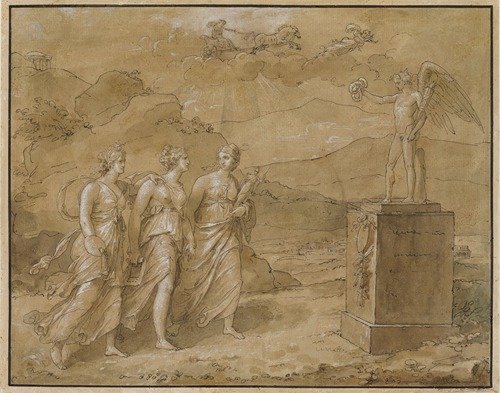 The Coronation of the Allegories of Painting, Sculpture, and Architecture (18th century)